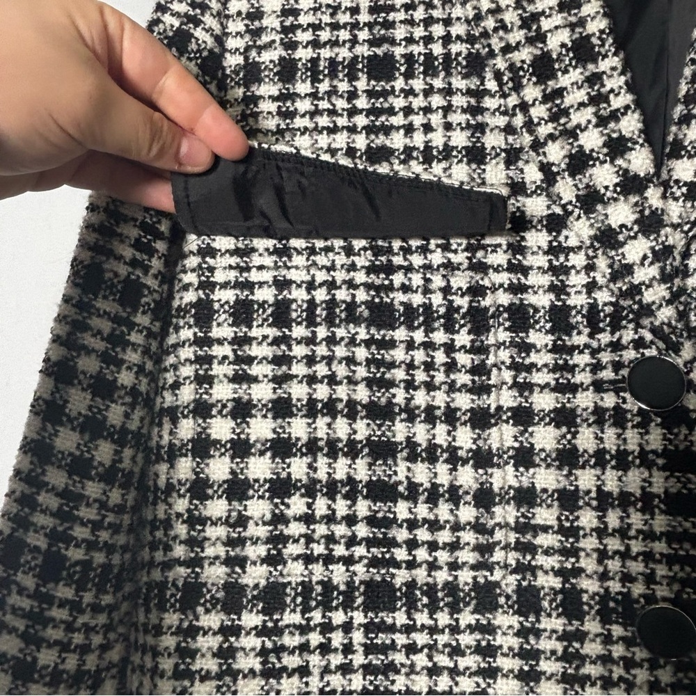 Calvin Klein Women's Plaid Tweed Cropped Blazer Size 16 - Picture 9 of 10